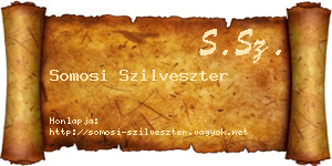 Somosi Szilveszter névjegykártya